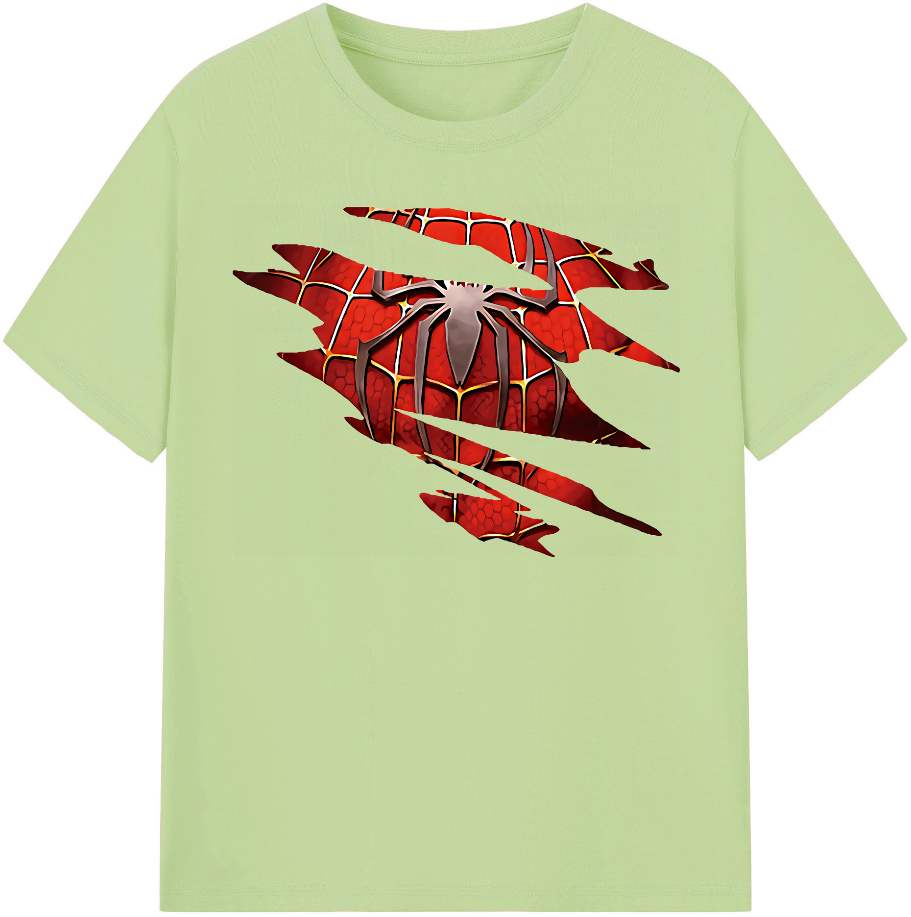 （画像用） Spider Man スパイダーマン 綿100％半袖Tシャツ（フロントプリント）